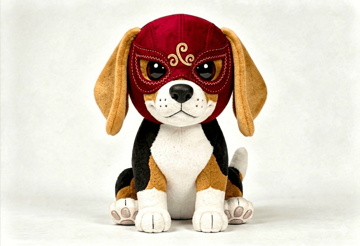 Bagel the masked beagle